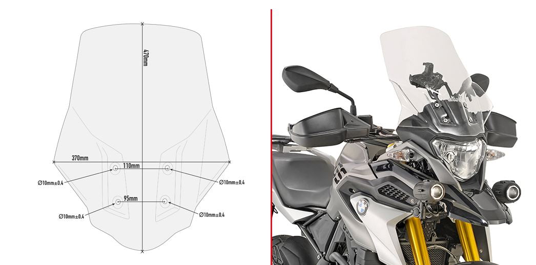 Givi Windshield 47x37cm G310GS 17-