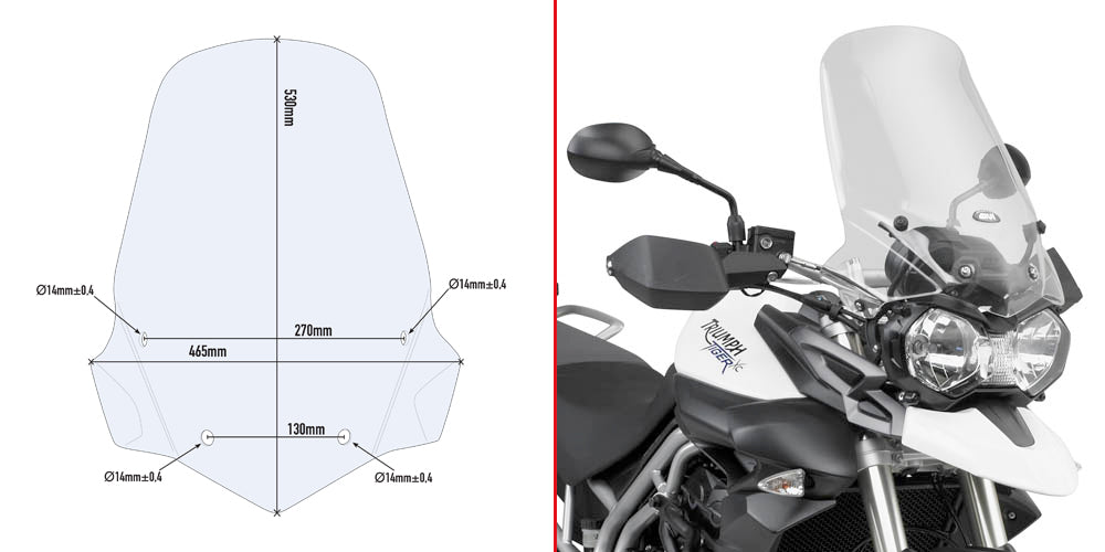 Givi Specific fitting kit for 6401DT Tiger 800 11-
