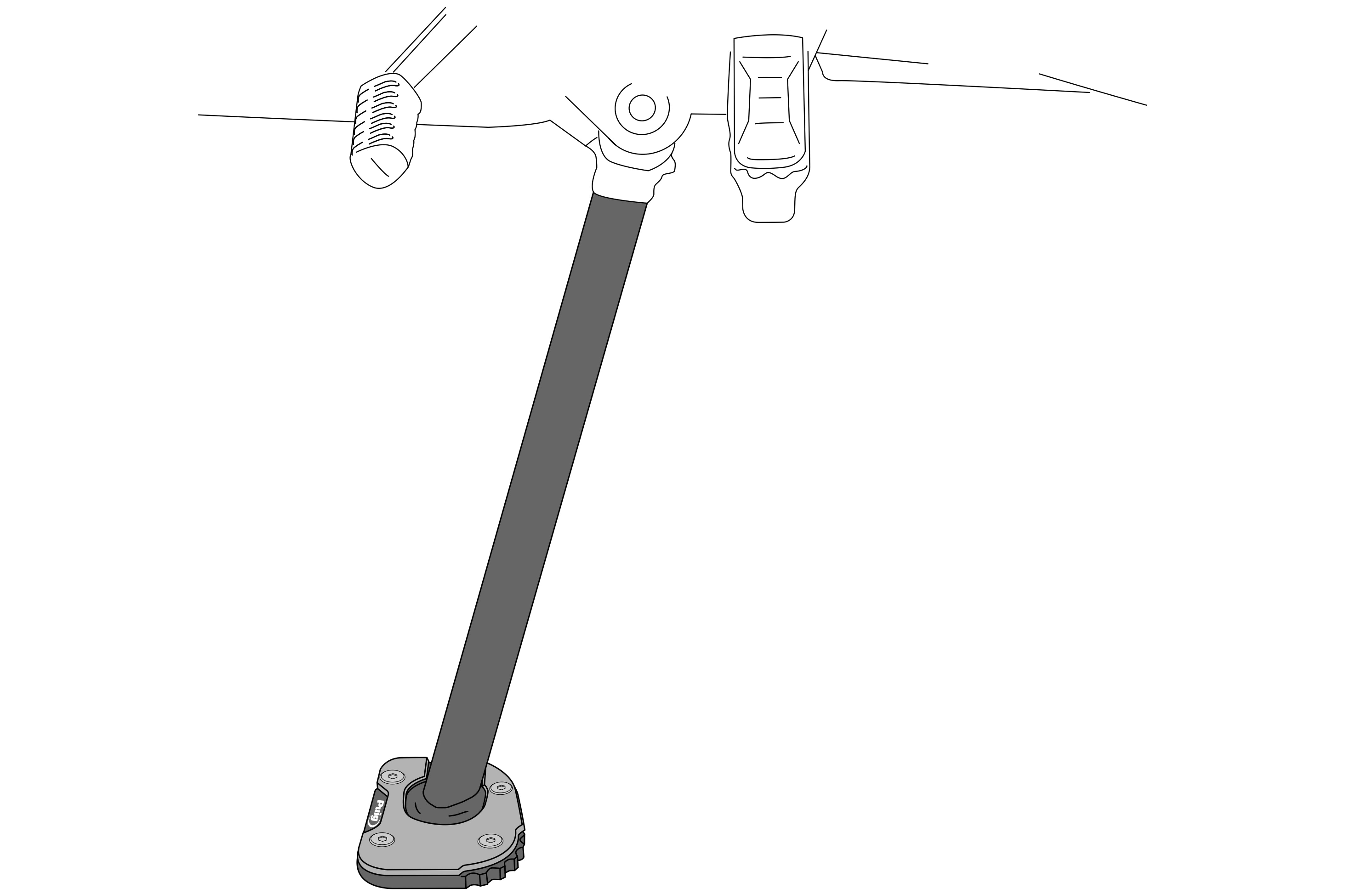 Puig Side Stand Foot Enlarger Yamaha Tenere 700 19'-20'