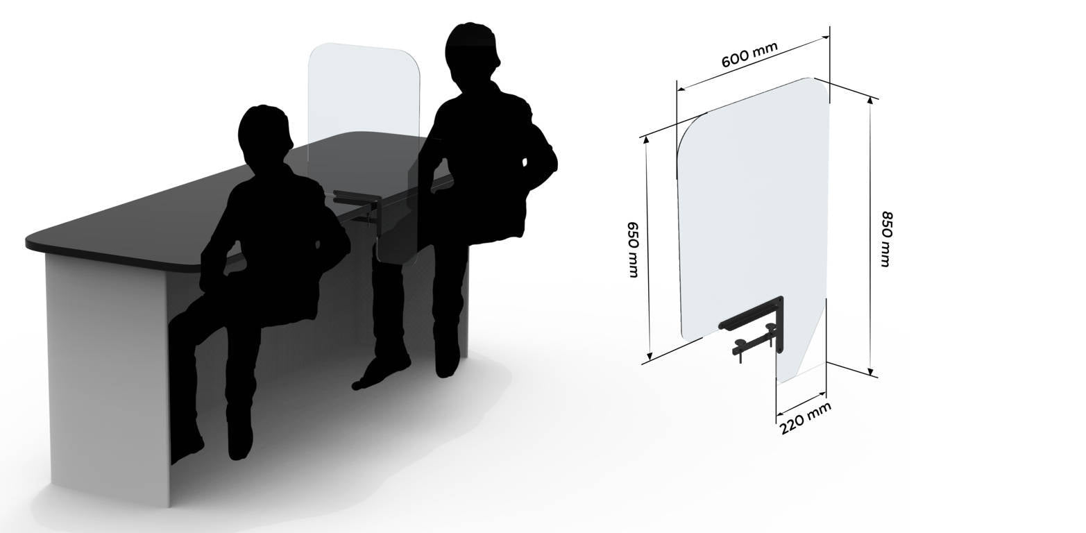 Puig Desktop Dividing Screen Office 600X850X4
