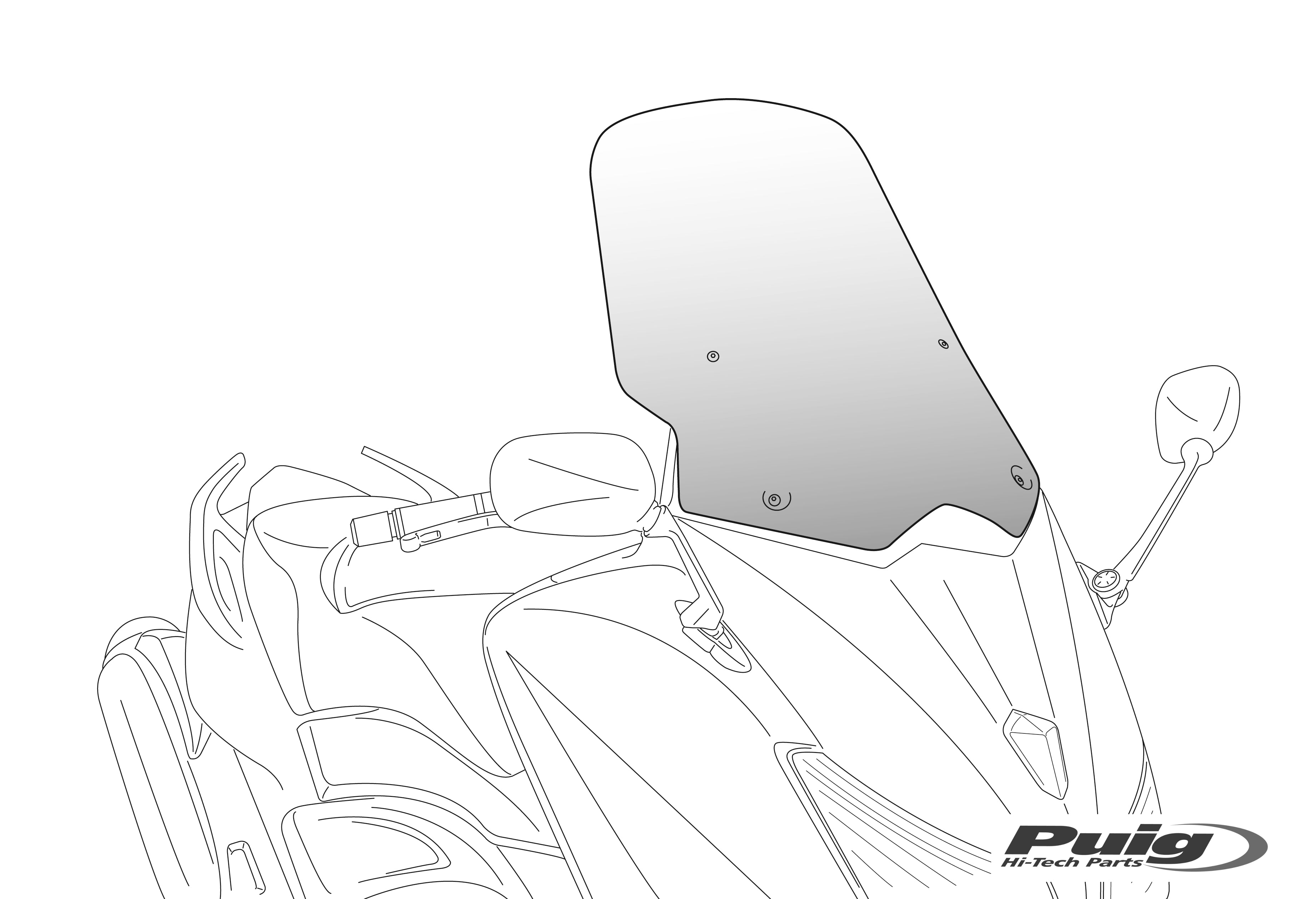 Puig Windshield V-Techline Touring Honda Forza 750 21' C/