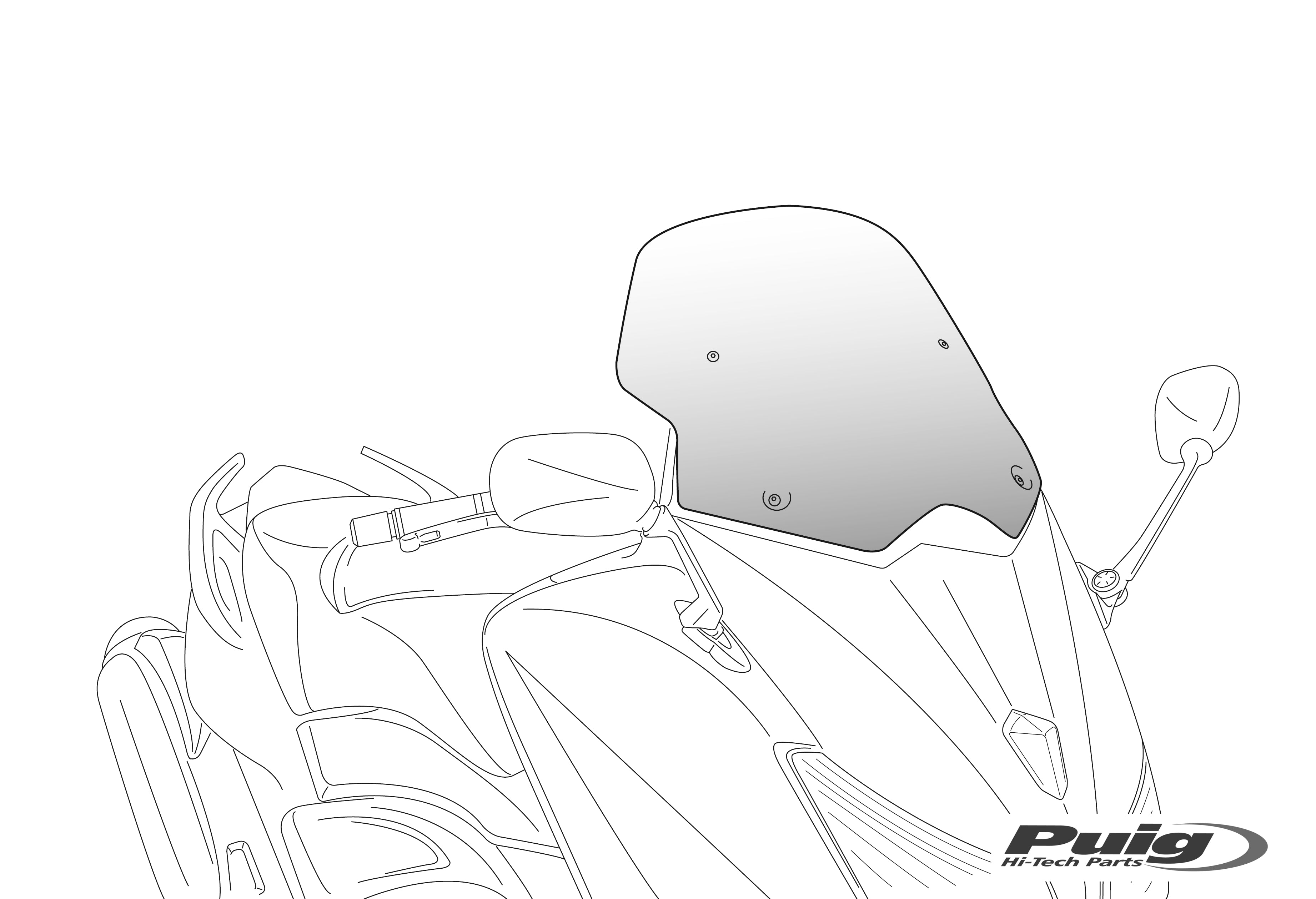 Puig Windshield V-Techline Sport Honda Forza 750 21'