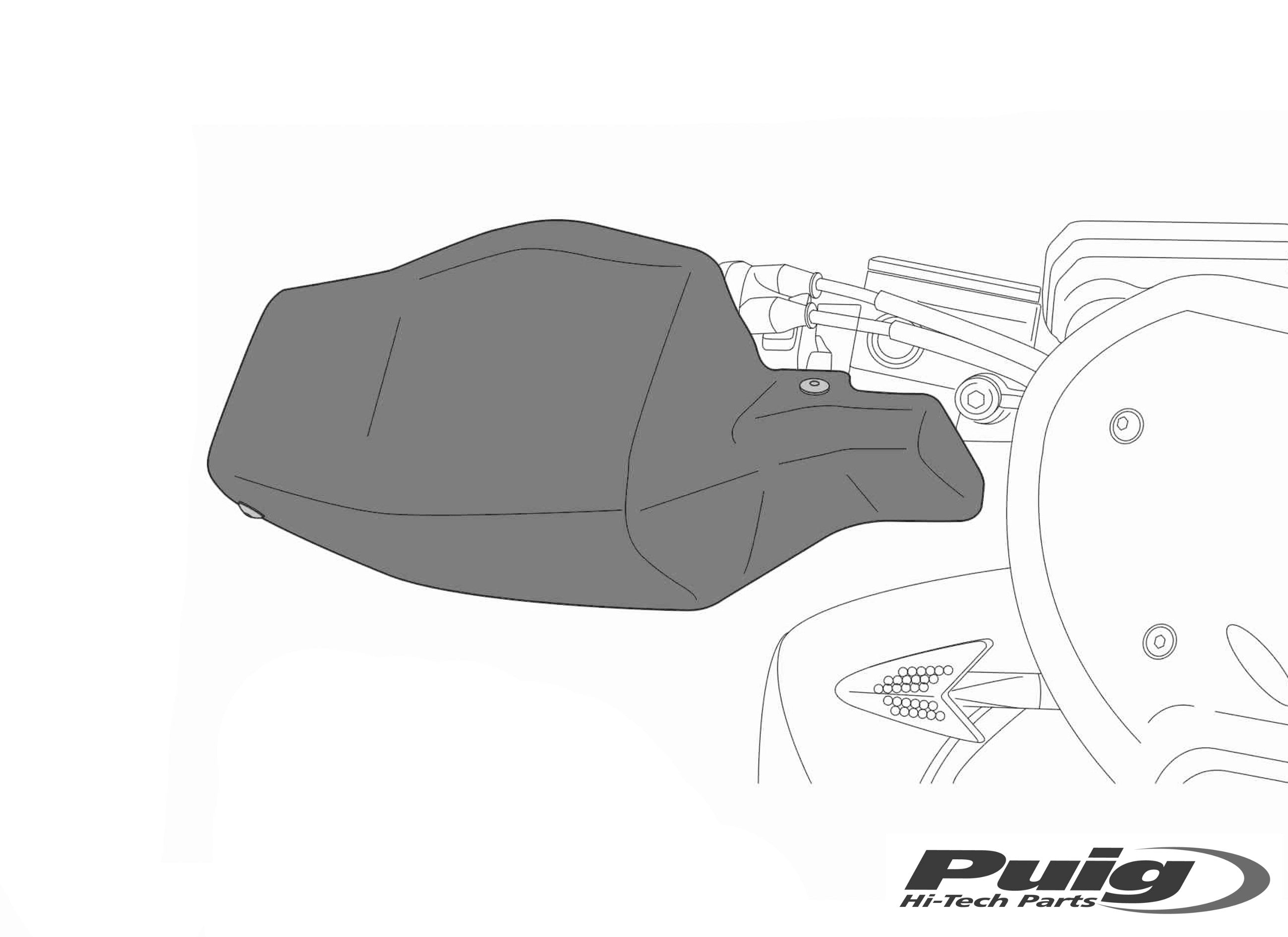 Puig Hand Guards Benelli Trk502/X C/Black
