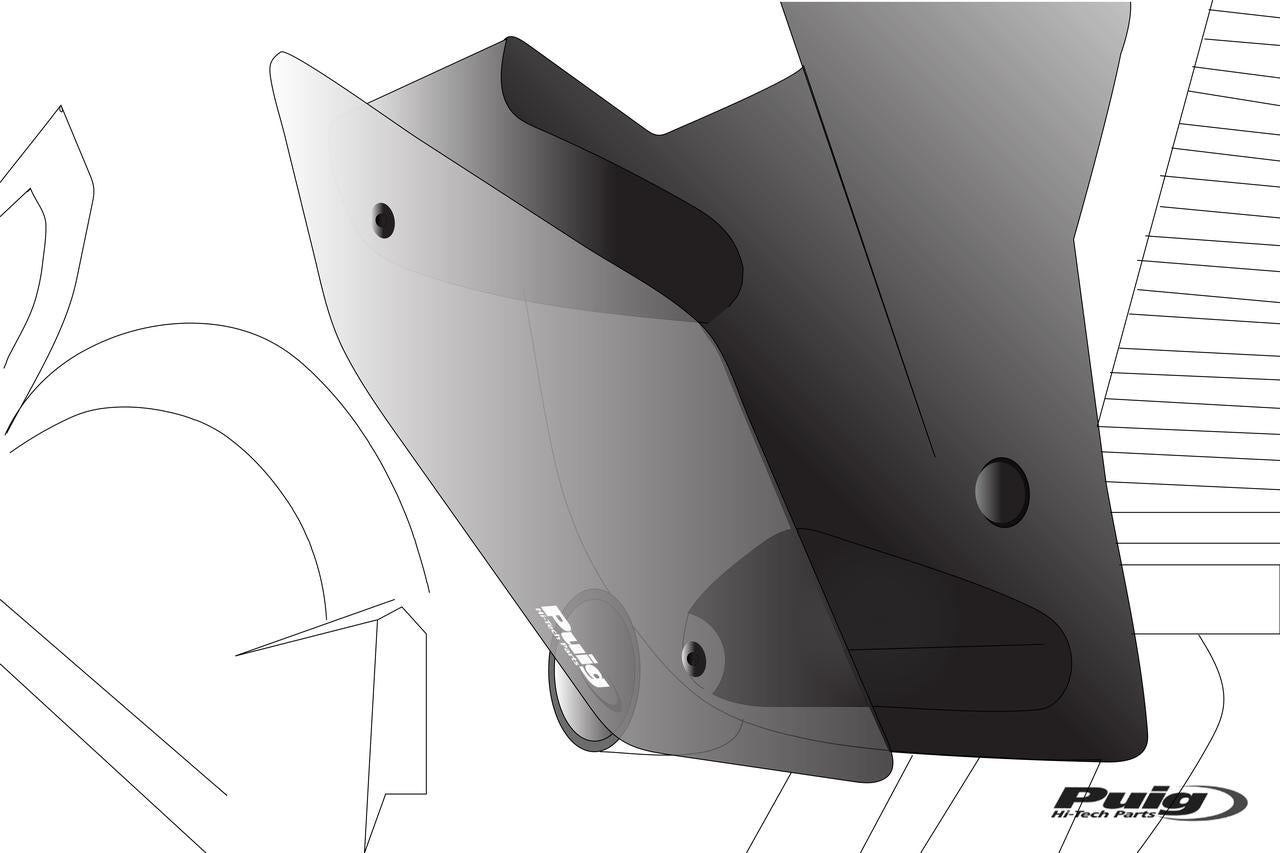 Puig Downforce Naked Side Spoilers Yamaha Mt-09 21' C/Red