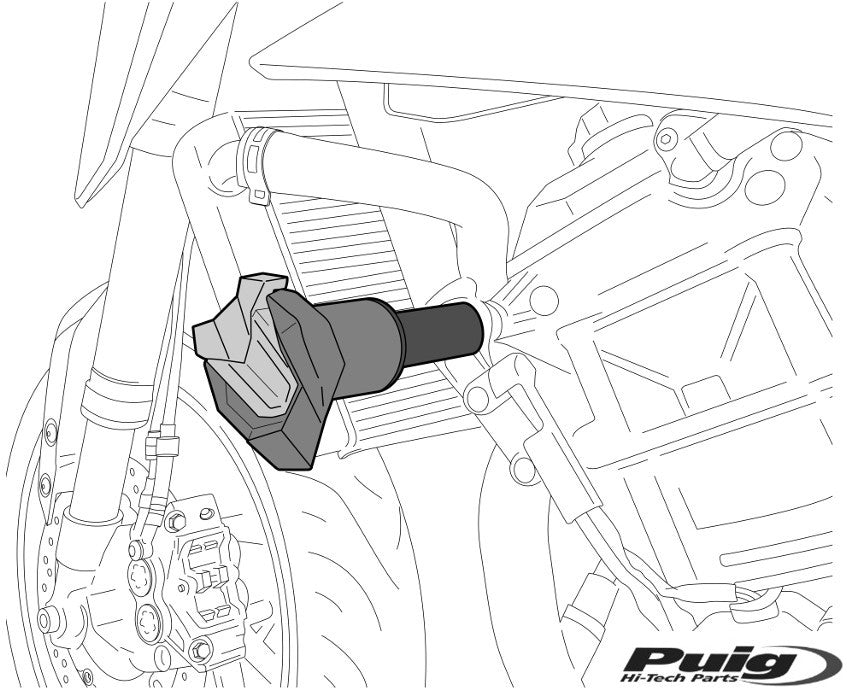 Puig Crash Pads R19 Honda Cbr650R 19'-21' C/Black