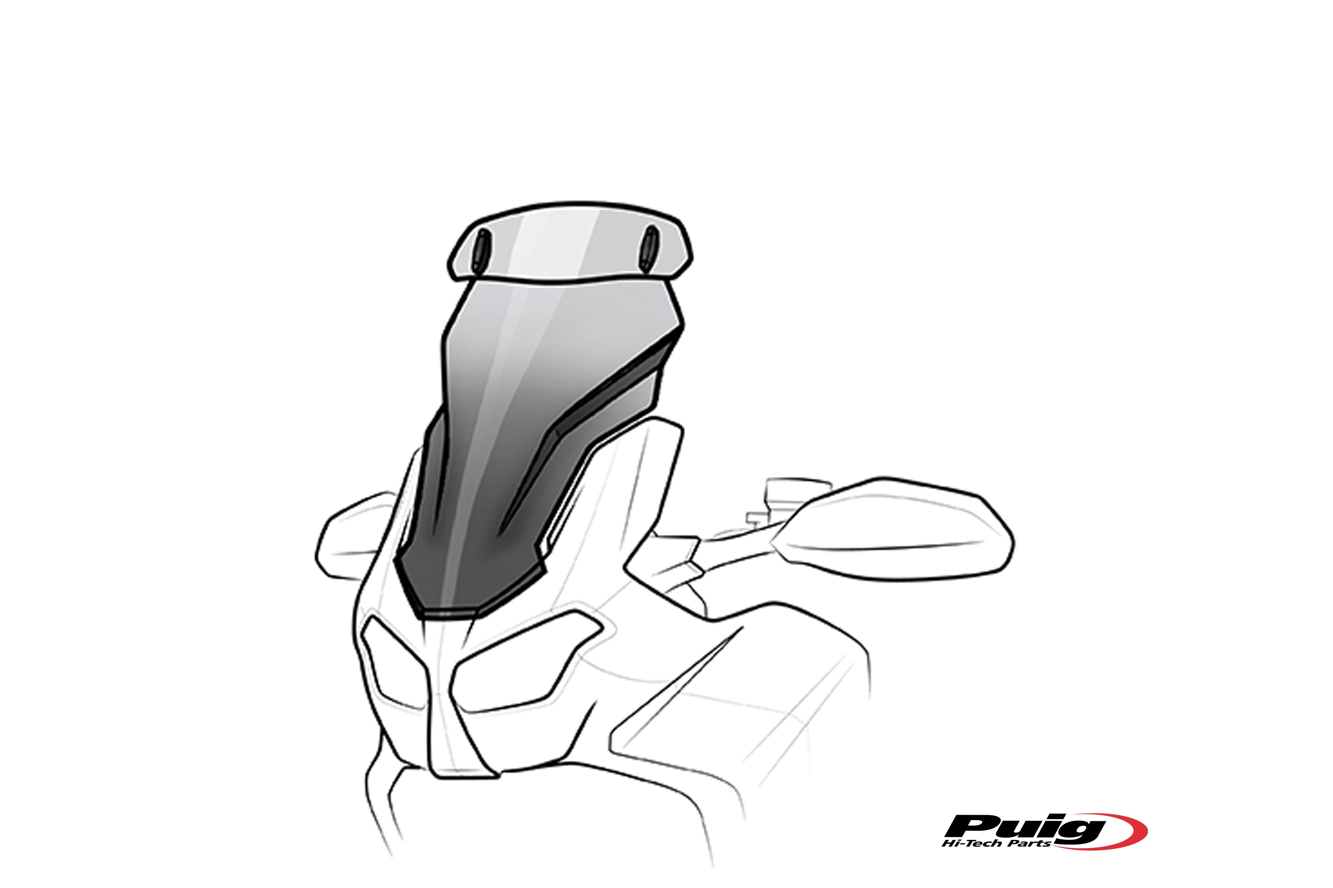 Puig Touring Screen W/Visor Aprilia Tuareg 660 22'- C/S