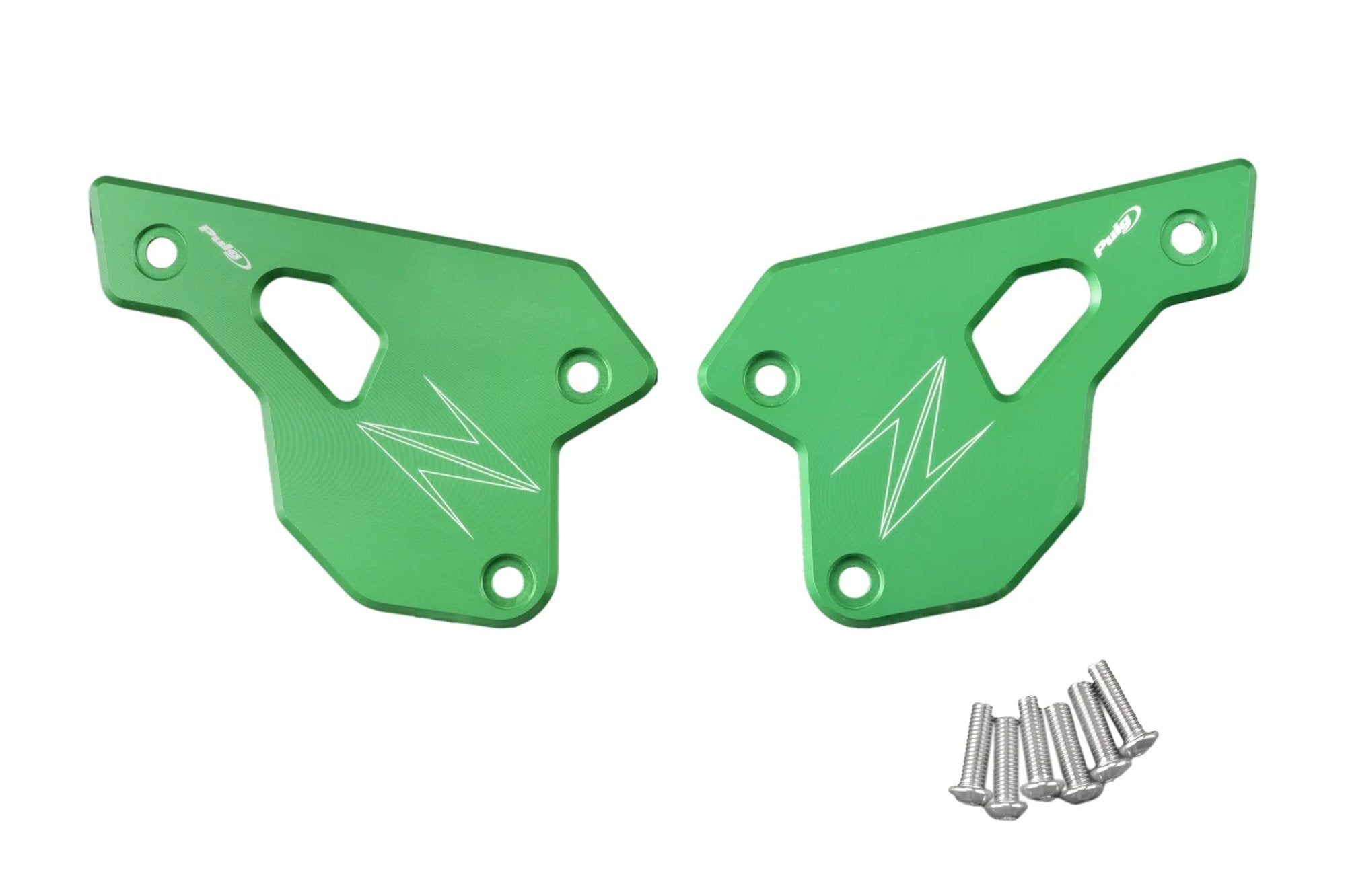 Puig Heel Plates Kawasaki Z900 23'- C/Green