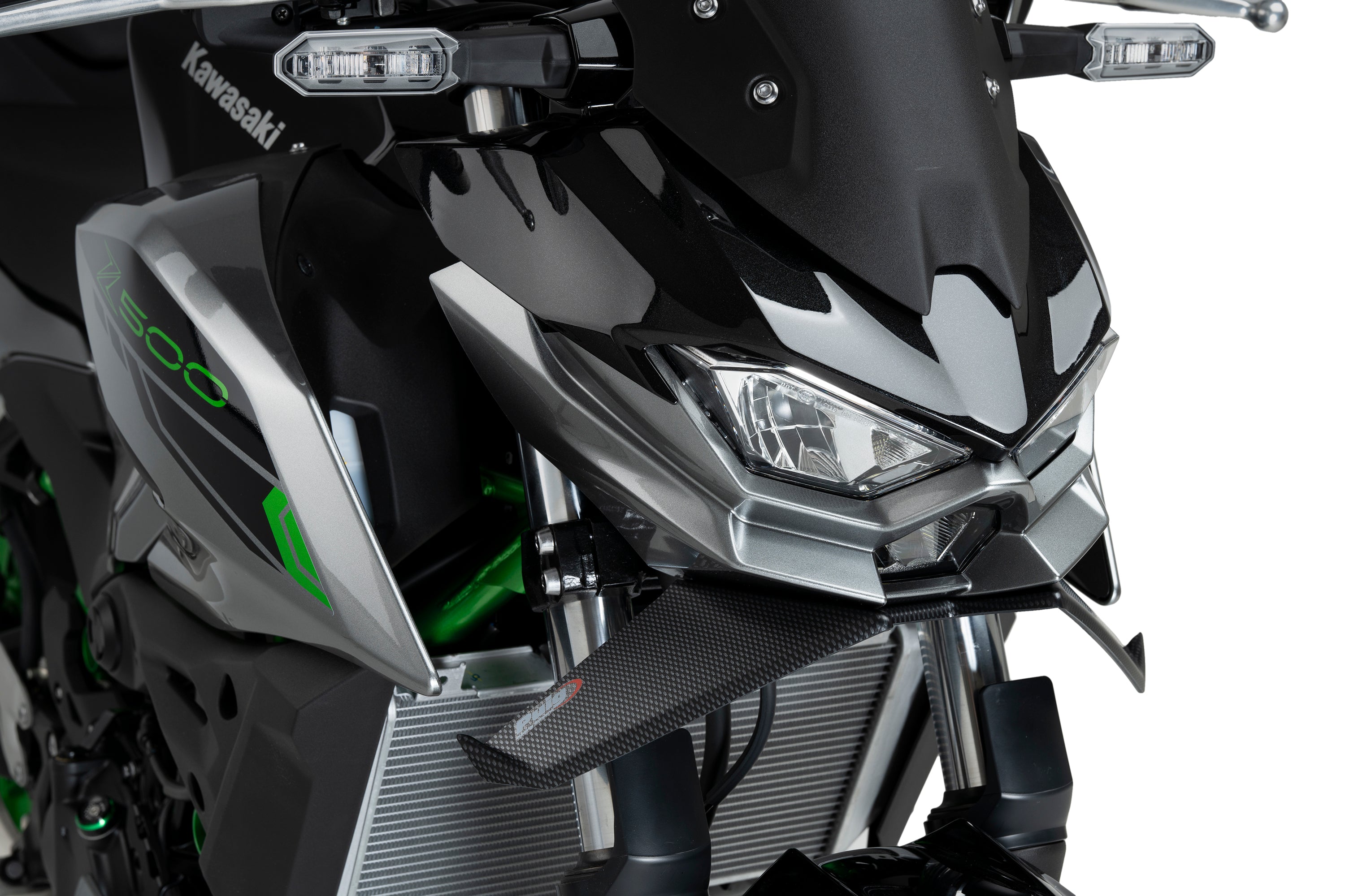 Puig Frontal Spoiler Naked Kawasaki Z500 24' C/Carbon L