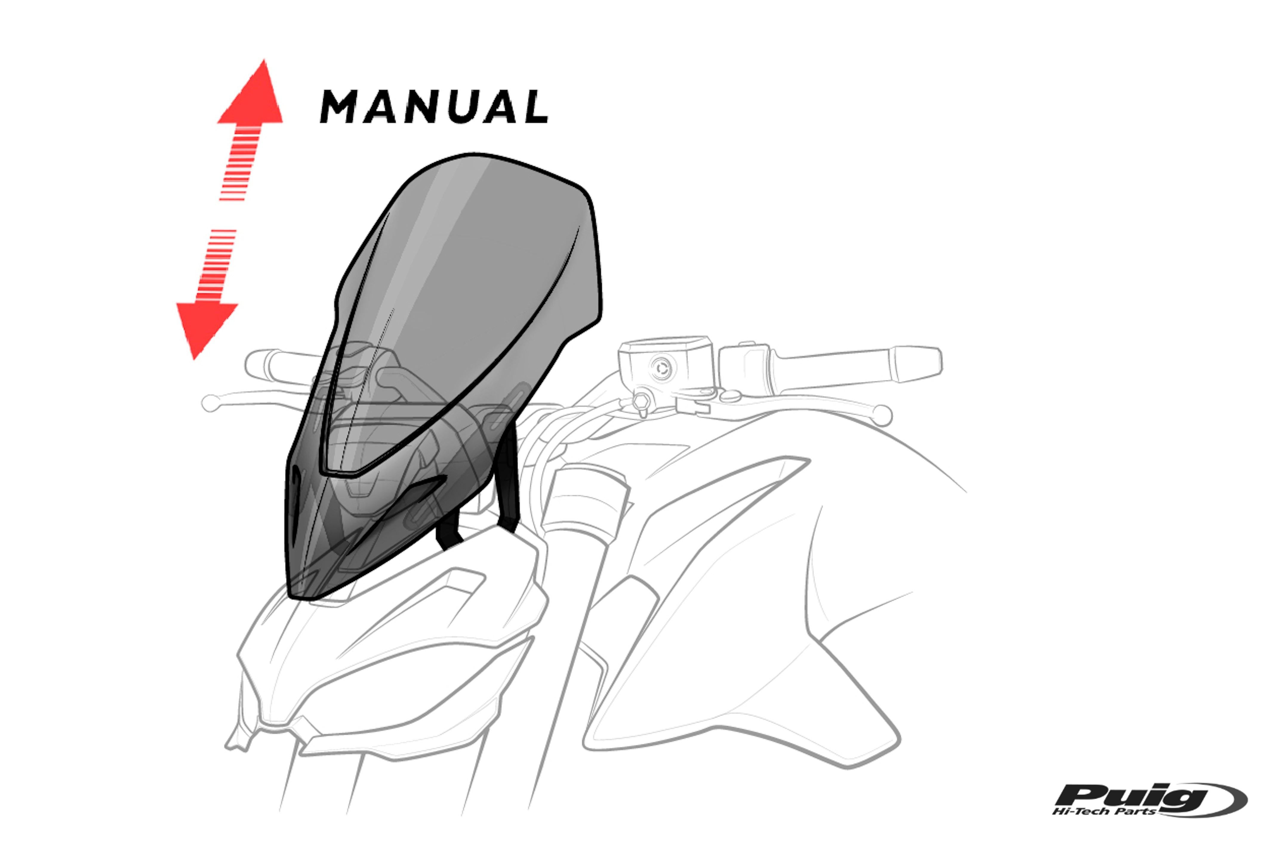 Puig Windshield New Gen. Touring Ducati Diavel 1260/S 1