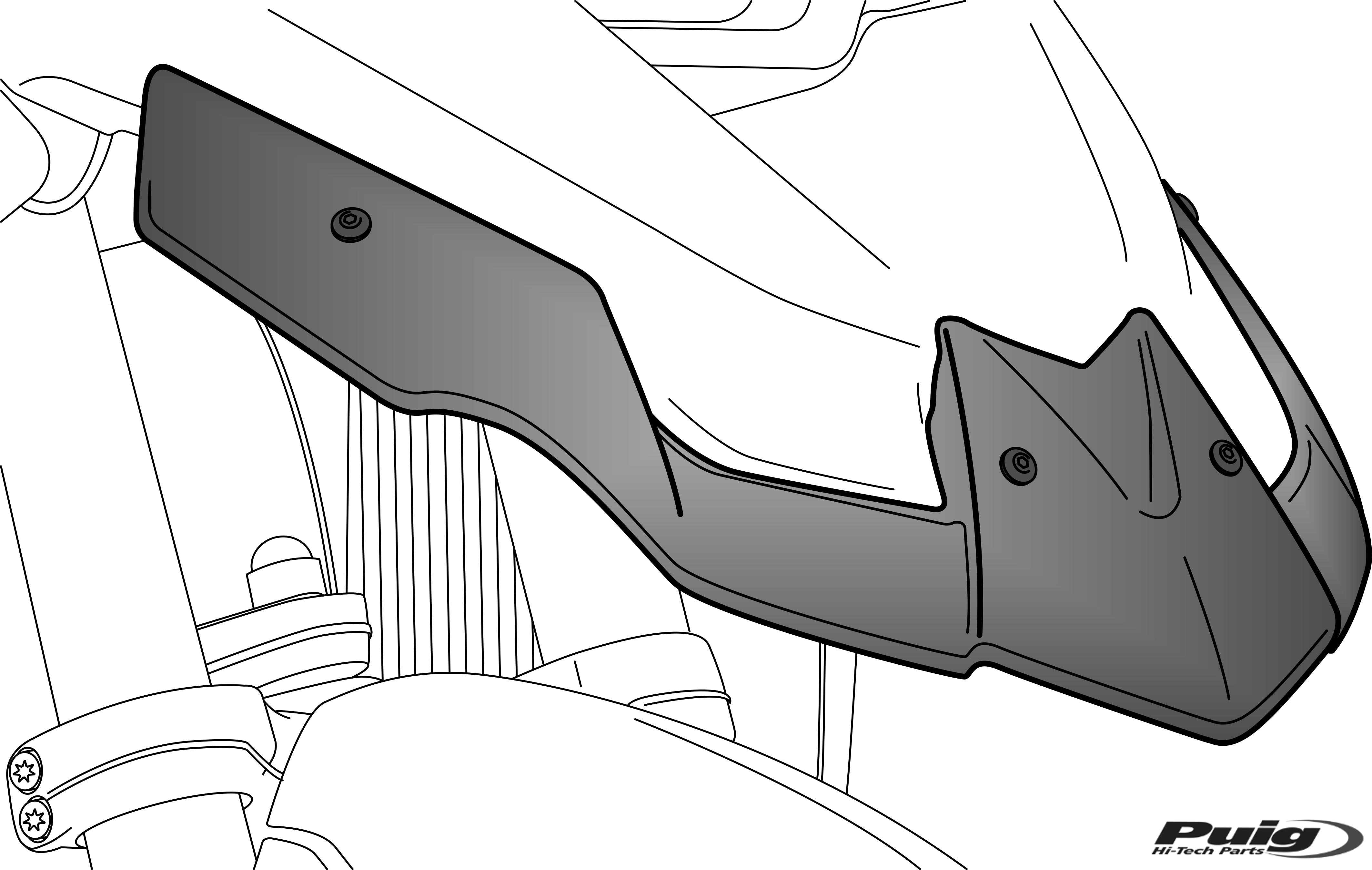 Puig Beak Extender For Yamaha Tenere 700 19'- C/Matt Bl