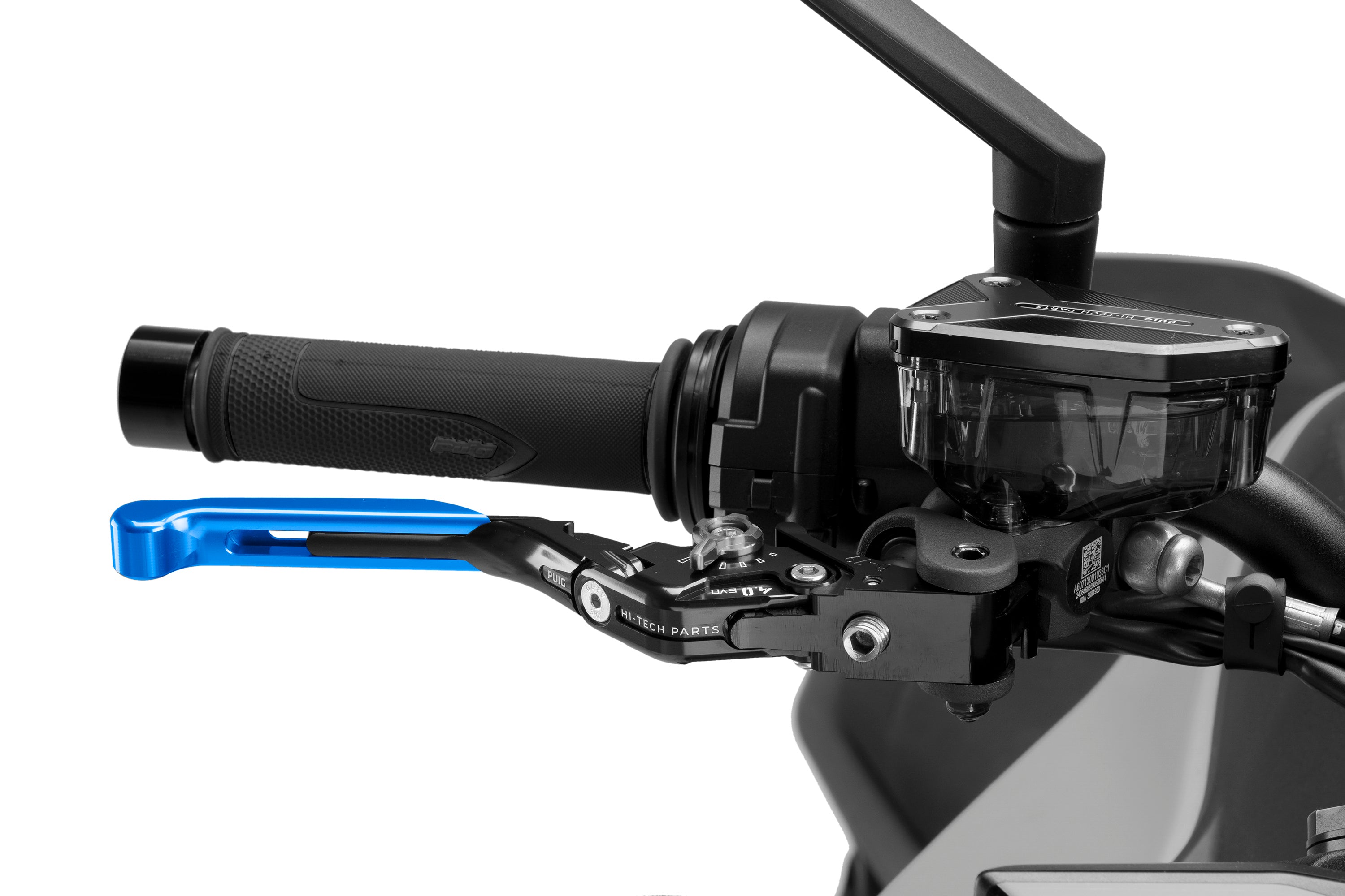 Puig Brake Lever 4.0. Black Exten/Blue Selector/Silver