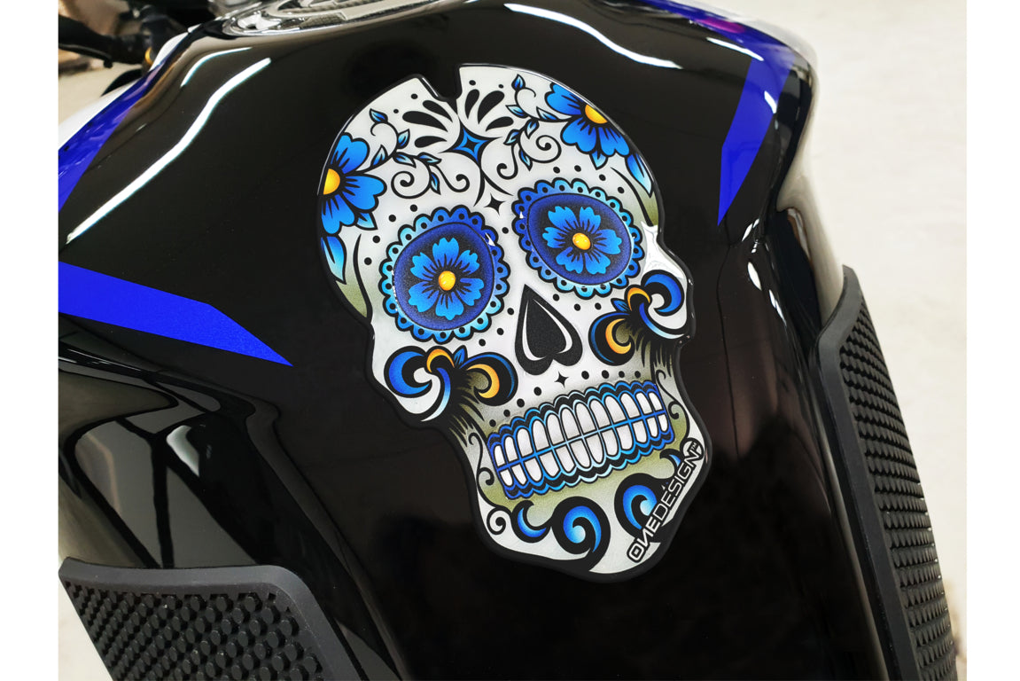 Puig Tank Pad Skull C/Blue