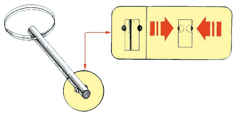 S.S self-locking pin 6x38 mm 10pcs