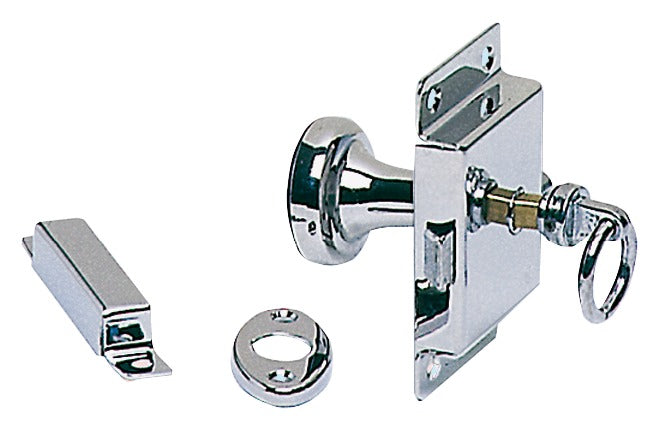 Toilet lock,chr.brass 95x57mm