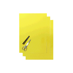Blackbird Numerokilven tarra-arkki neon keltainen 47x33cm (3kpl)