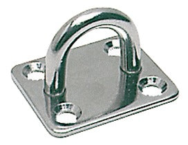 Osculati SS rectangular plate w/ring 8 mm