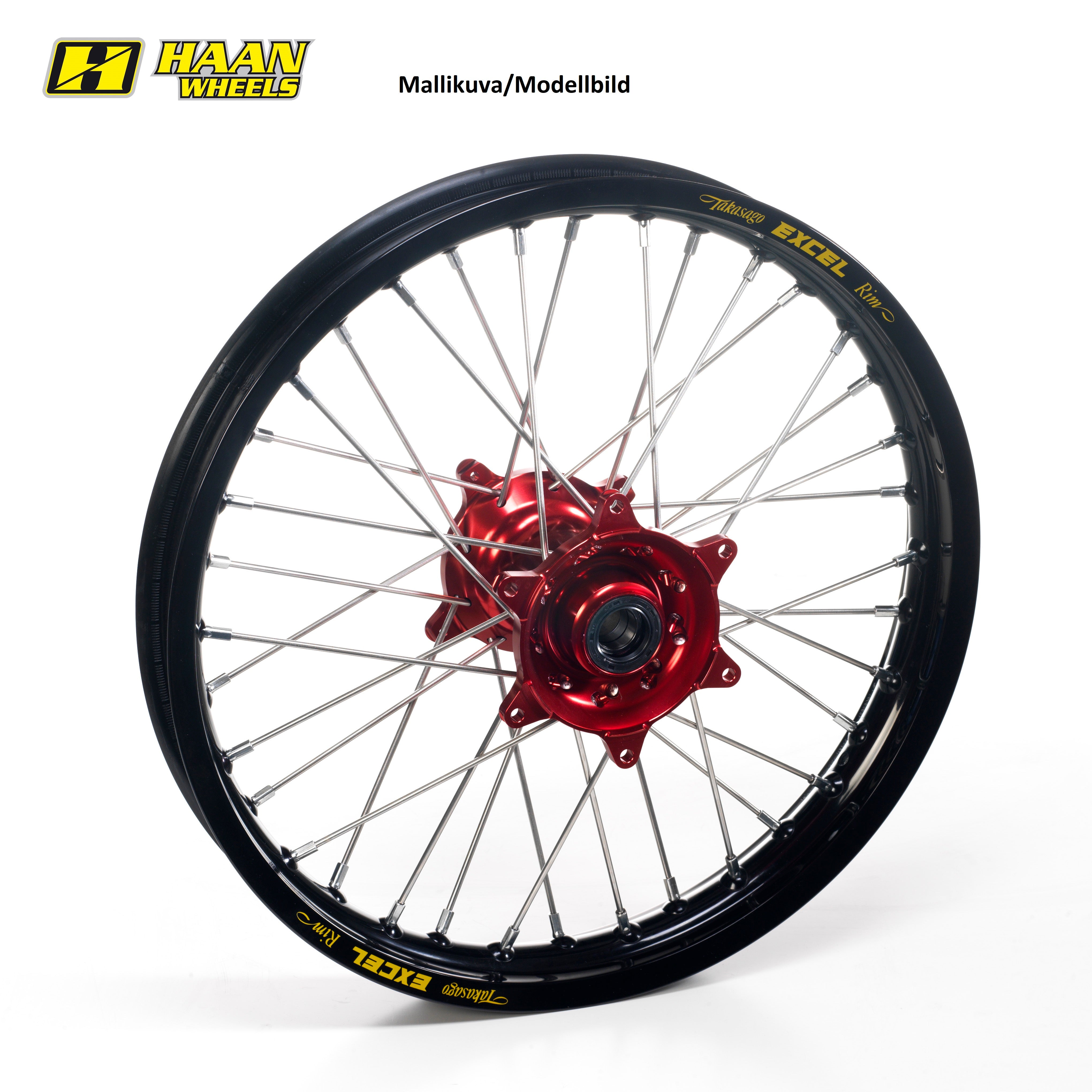 Haan wheel CRF150 07- 16-1,85 RED HUB/BLACK RIM