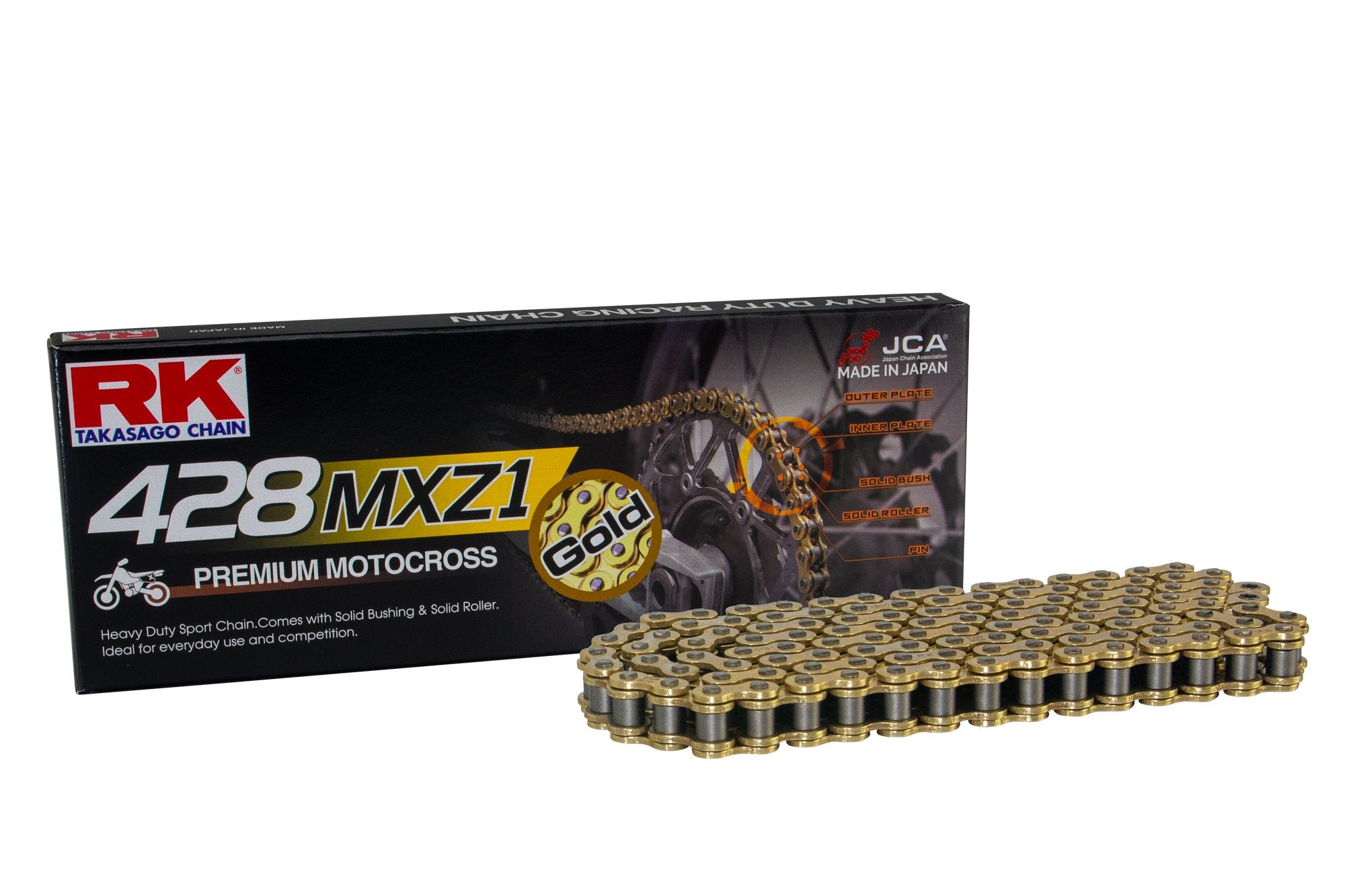 RK GB428MXZ1 Offroad/Street ketju Kulta +CL (Jousil.)