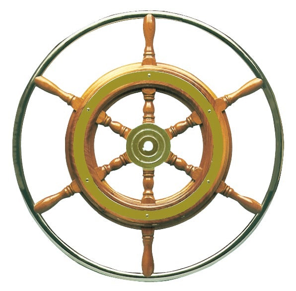 Steering wheel w/SS ring 52 cm