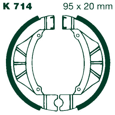 AIR Bromsbackar K 714 95x20mm parvis