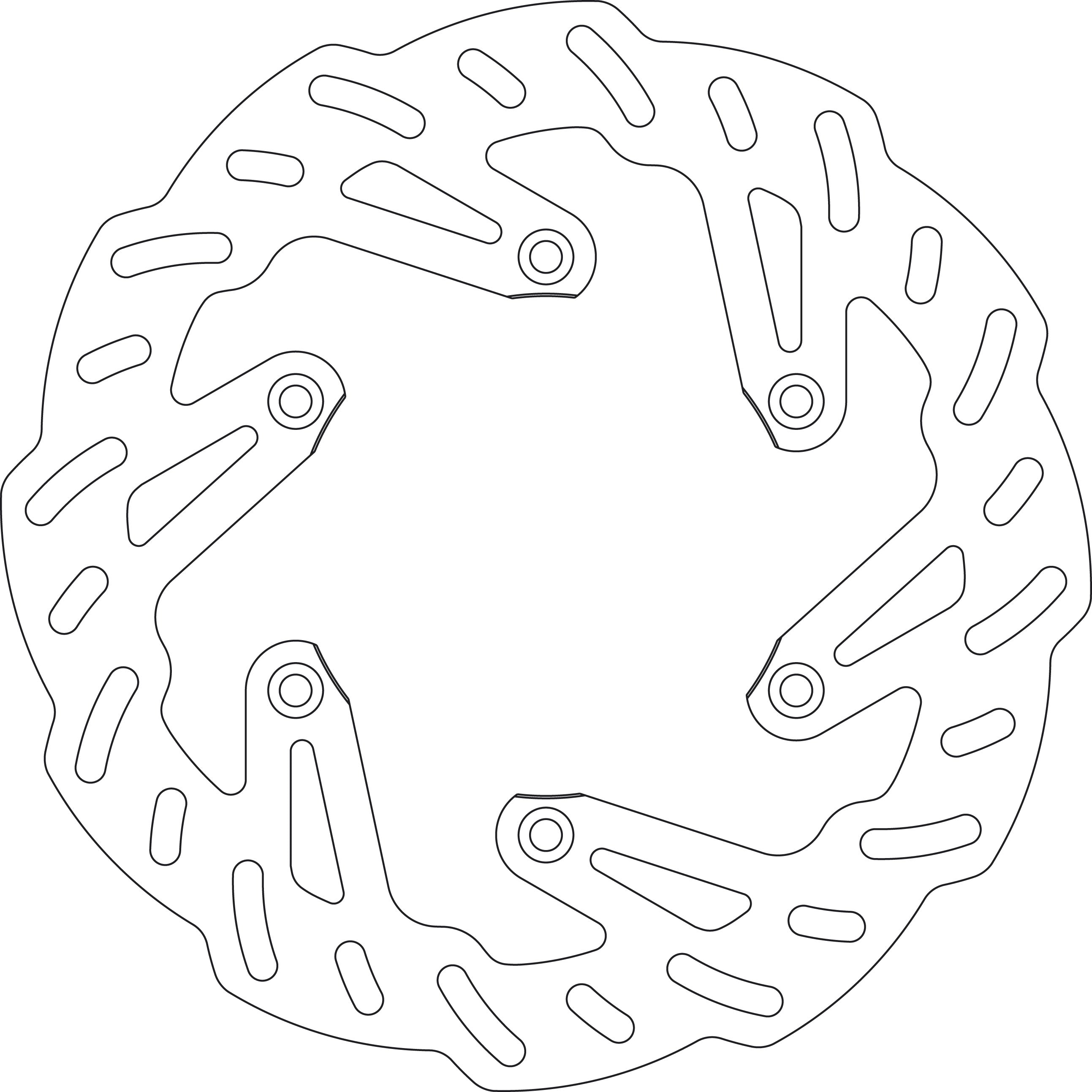 GOLDFREN jarrulevy taka KX125/250 89-02,KX500 89-,KLX6