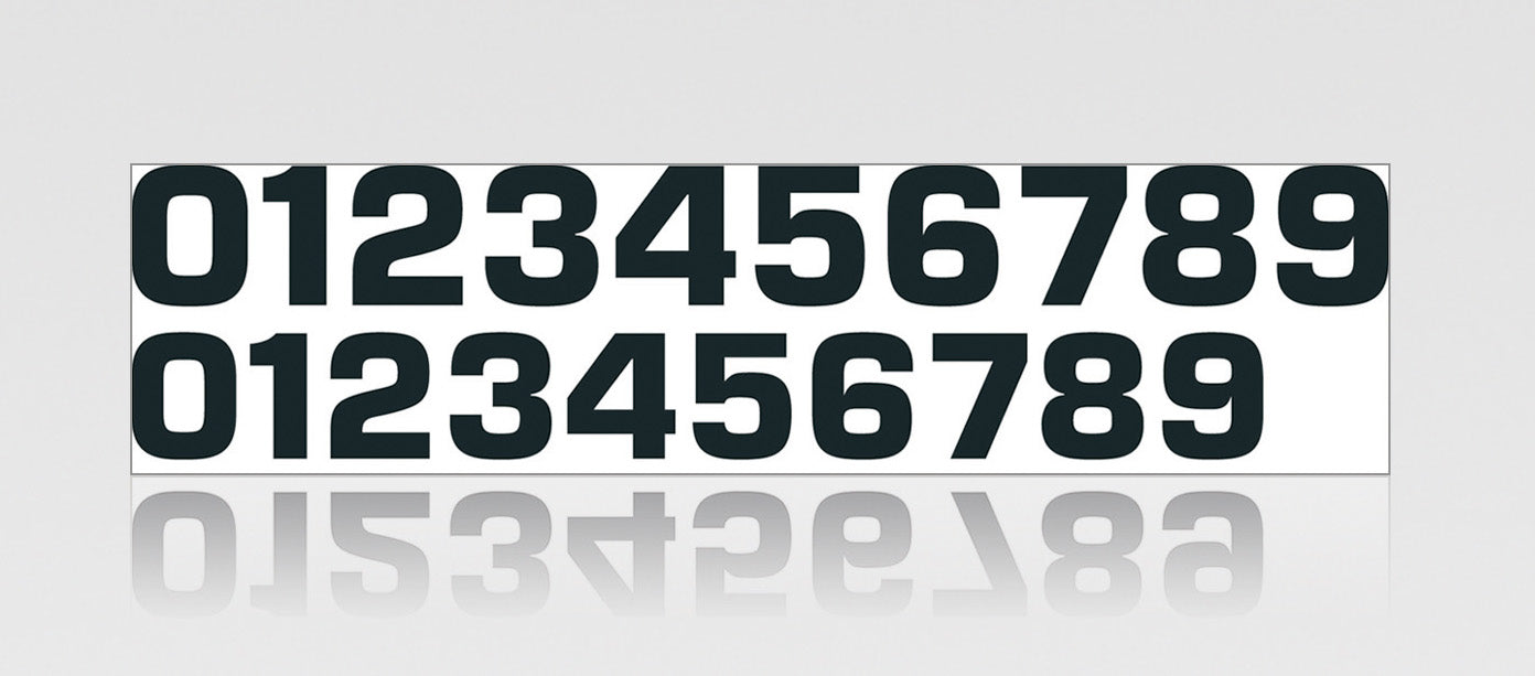 AIR Siffersats Nr 0-9 20cm gul 10-pack