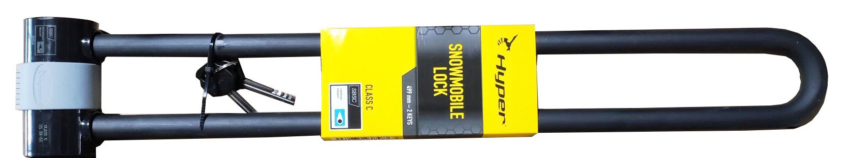 Hyper Moottorikelkka lukko 499mm, 2 avainta