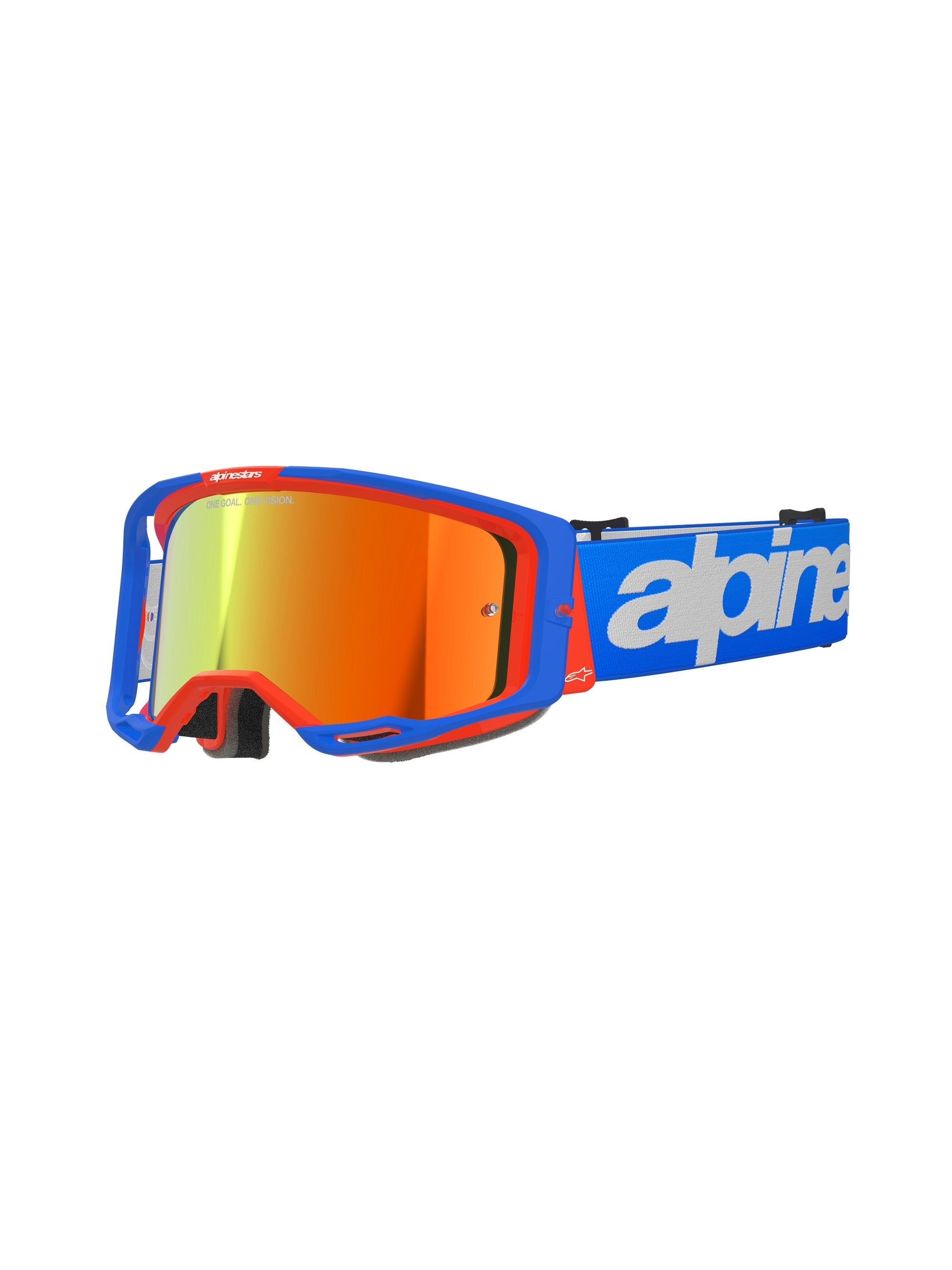 Alpinestars Ajolasit Vision 8 WORDMARK Sininen/Oranssi Punainen peili