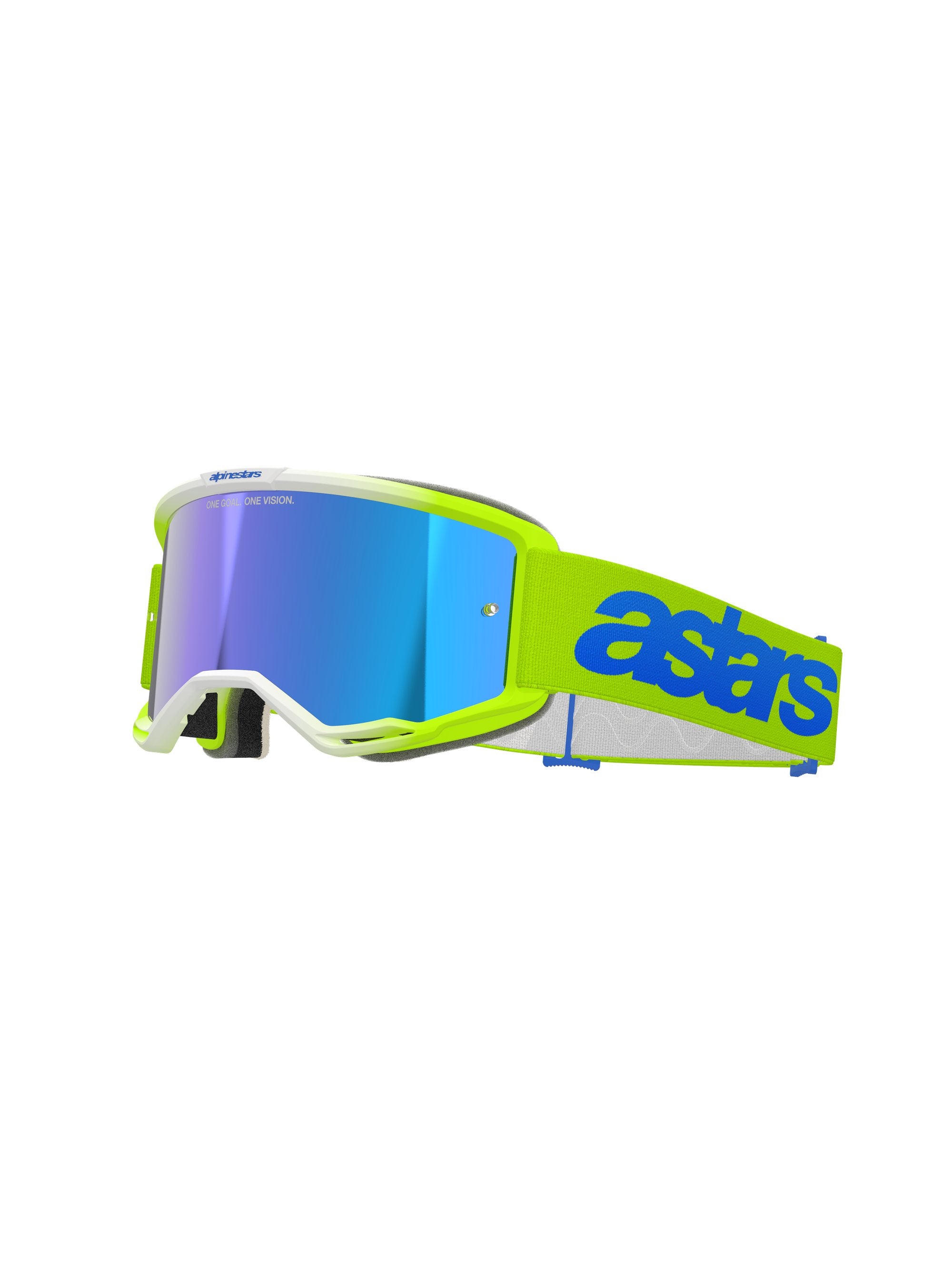Alpinestars Ajolasit Vision 5 BLAZE Fluo Keltainen/Sininen Sininen peili