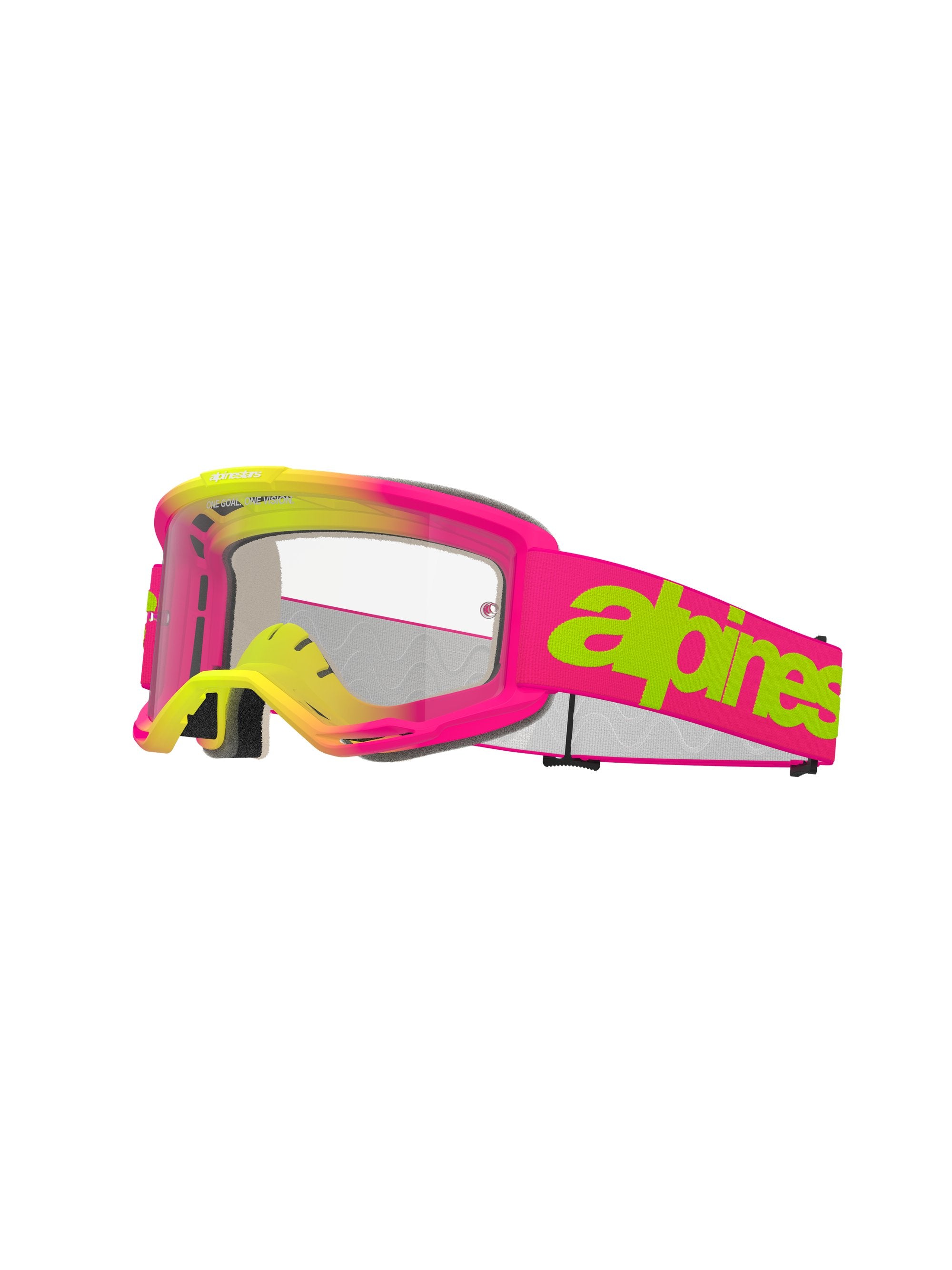 Alpinestars Ajolasit Vision 5 WORDMARK Pinkki/Fluo Keltainen Kirkas