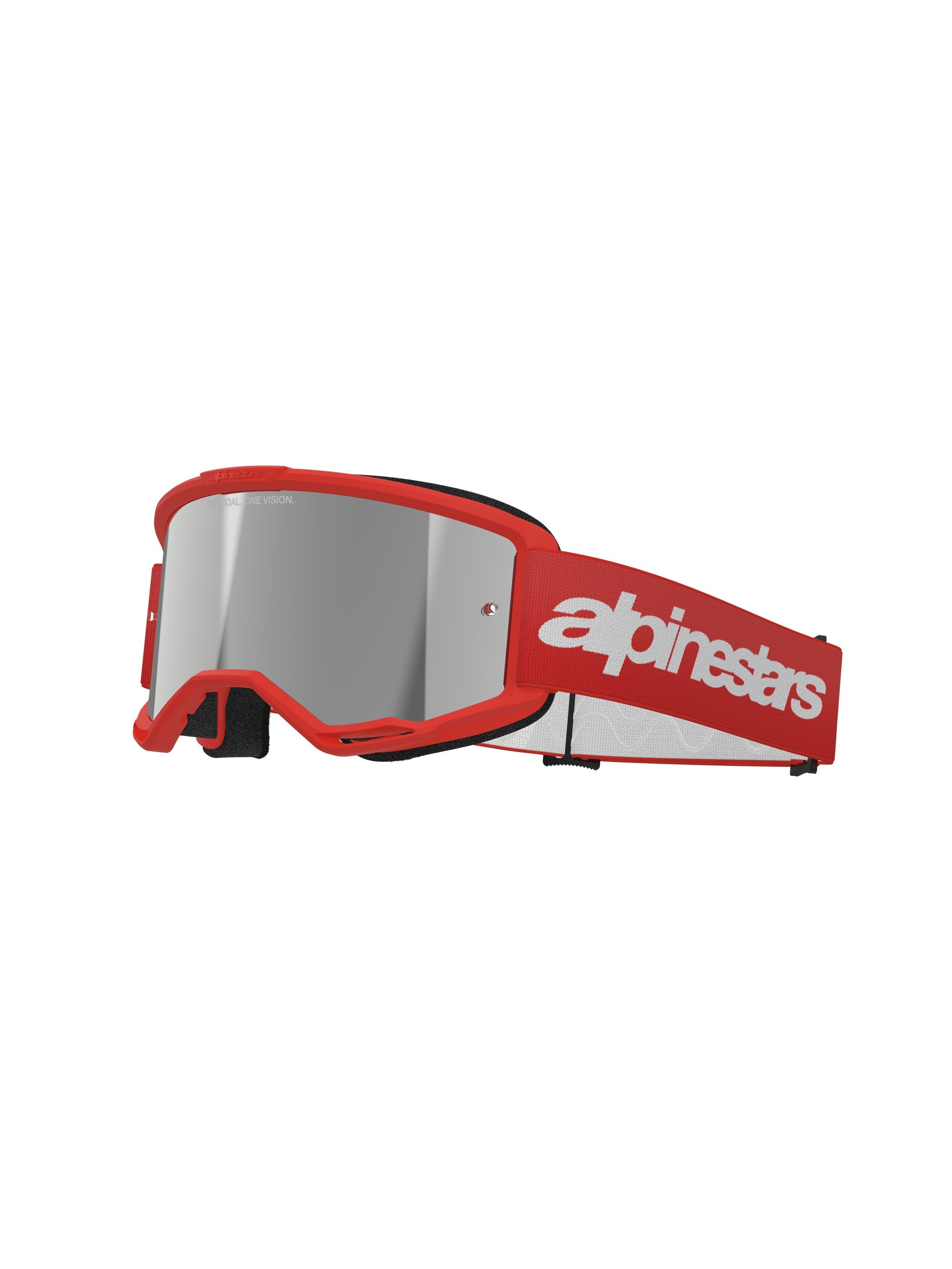 Alpinestars Ajolasit Vision 3 WORDMARK Punainen Peili Hopea