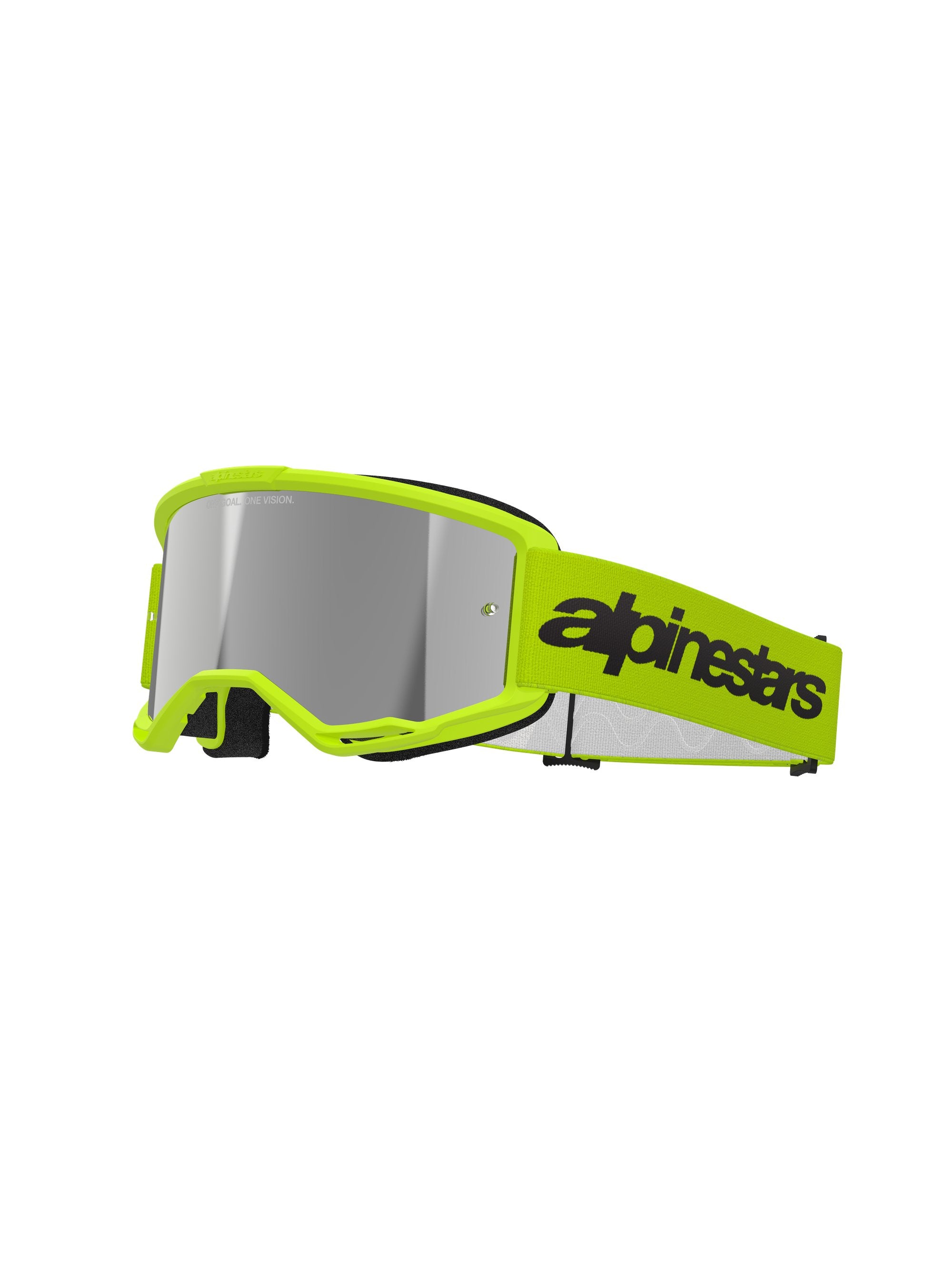 Alpinestars Ajolasit Vision 3 WORDMARK Keltainen Fluo Peili Hopea