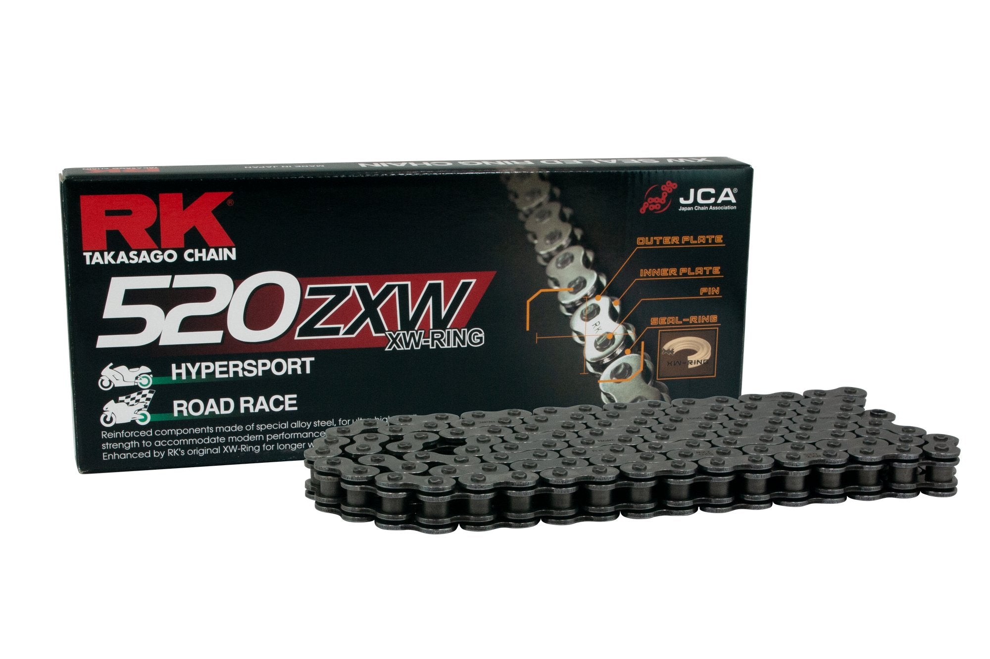 RK 520ZXW XW-rengasketju +CLF (niittil.)