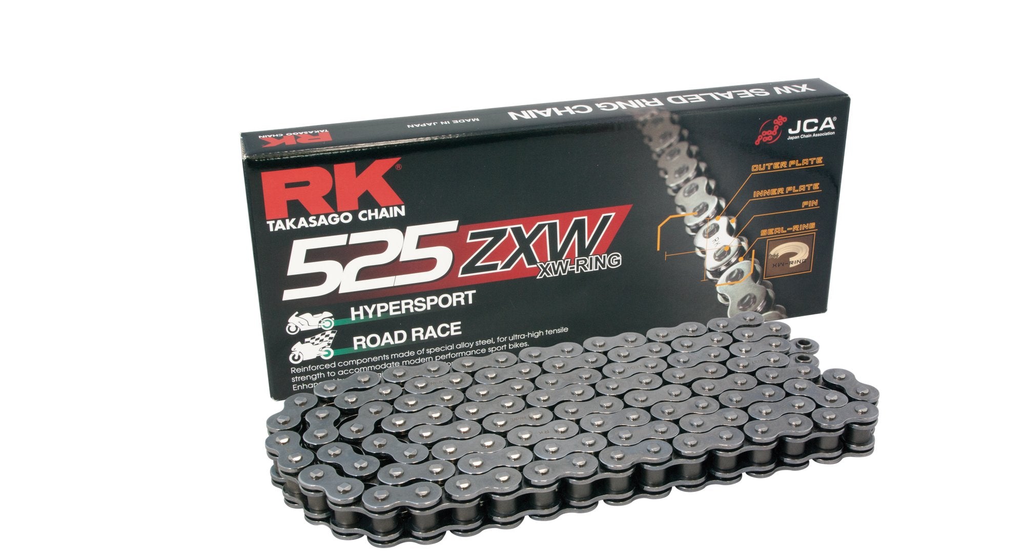 RK 525ZXW XW-rengasketju +CLF (niittil.)
