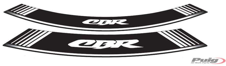 Puig Kit 8 Rim Strips Cbr C/White