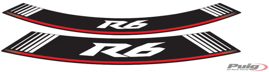 Puig Kit 8 Rim Strips R6 C/Silver