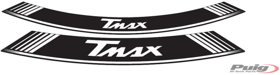 Puig Kit 8 Rim Strips T-Max C/White