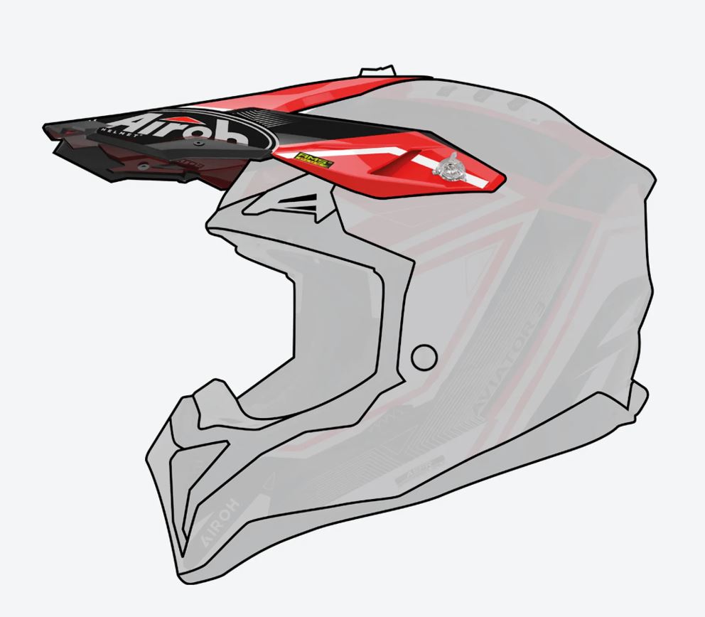 Airoh Aviator 3 Lippa League punainen