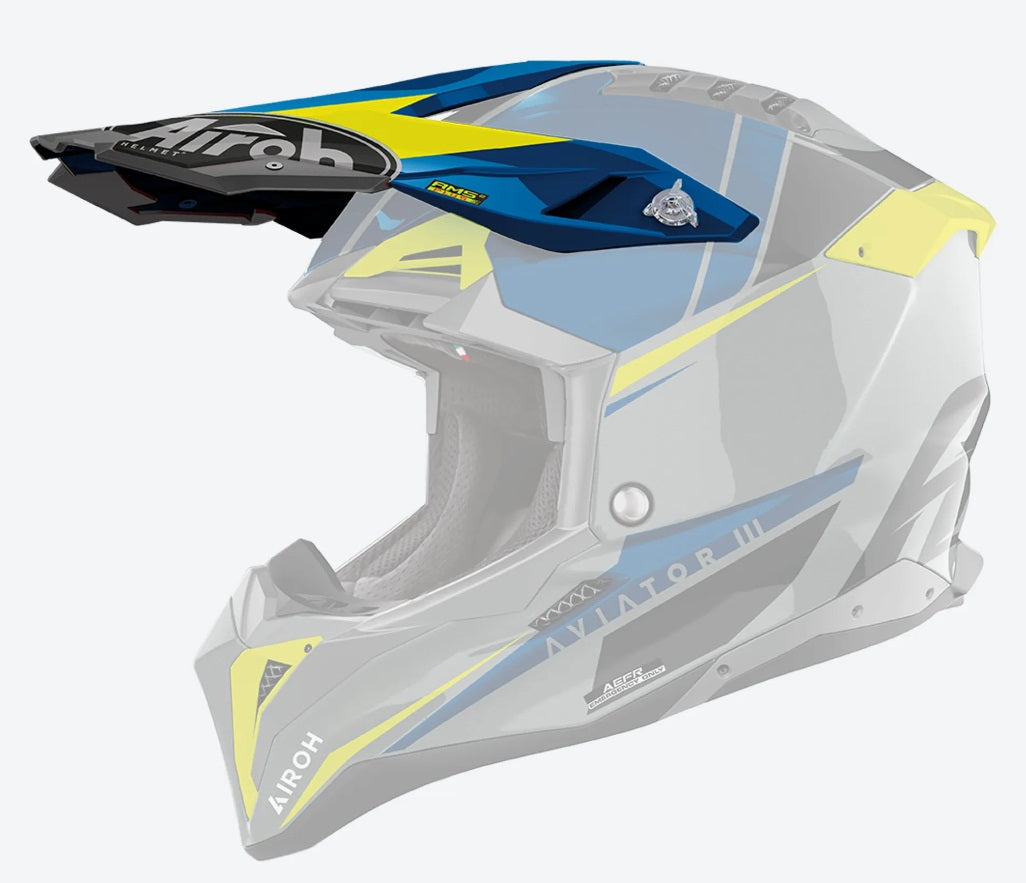 Airoh Aviator 3 Peak Push Blue Gloss