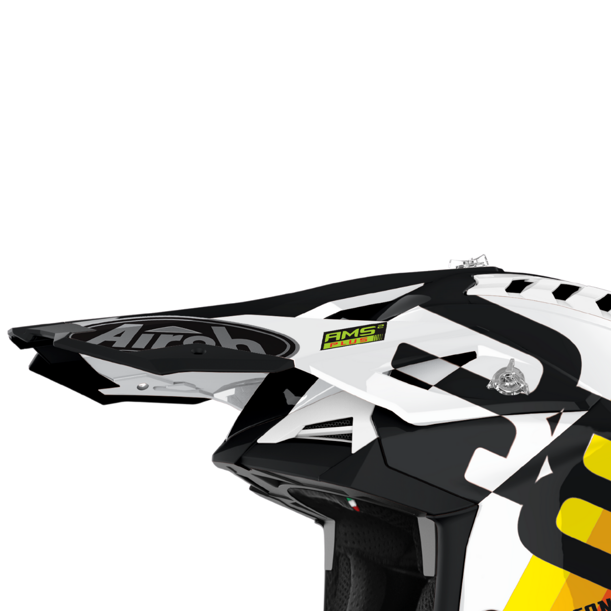 Airoh Aviator 3 Lippa Rainbow valkoinen