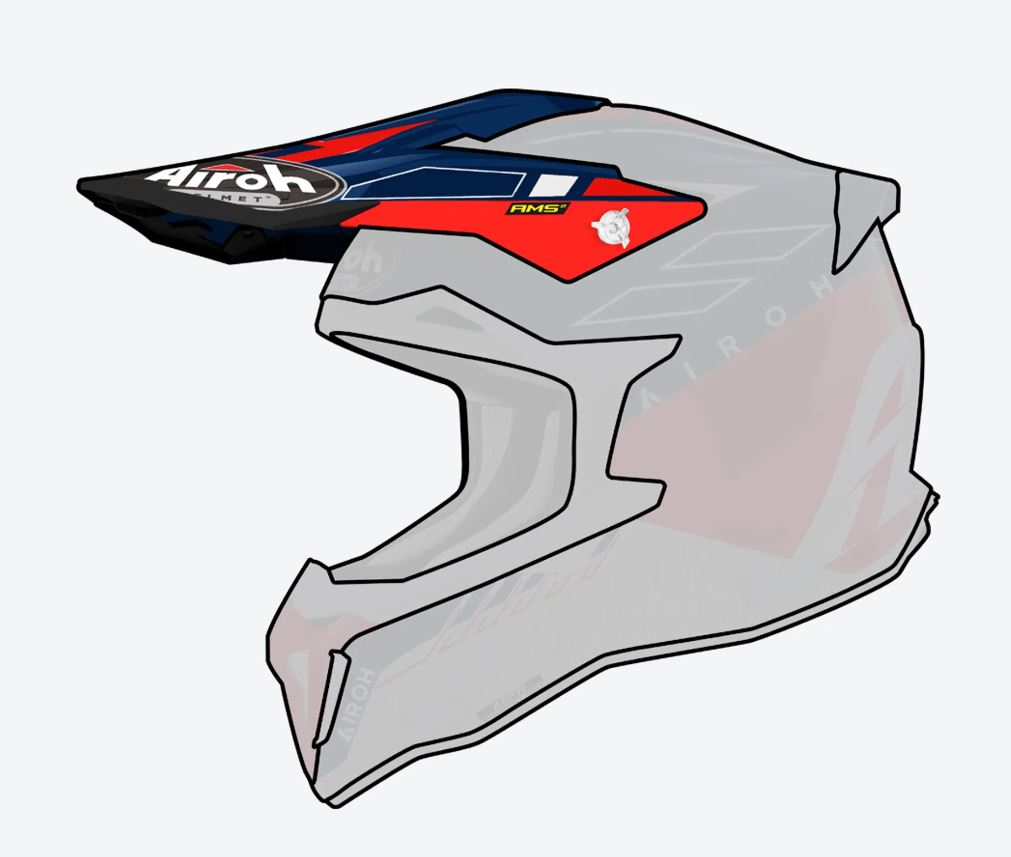 Airoh Strycker Peak Skin Red gloss