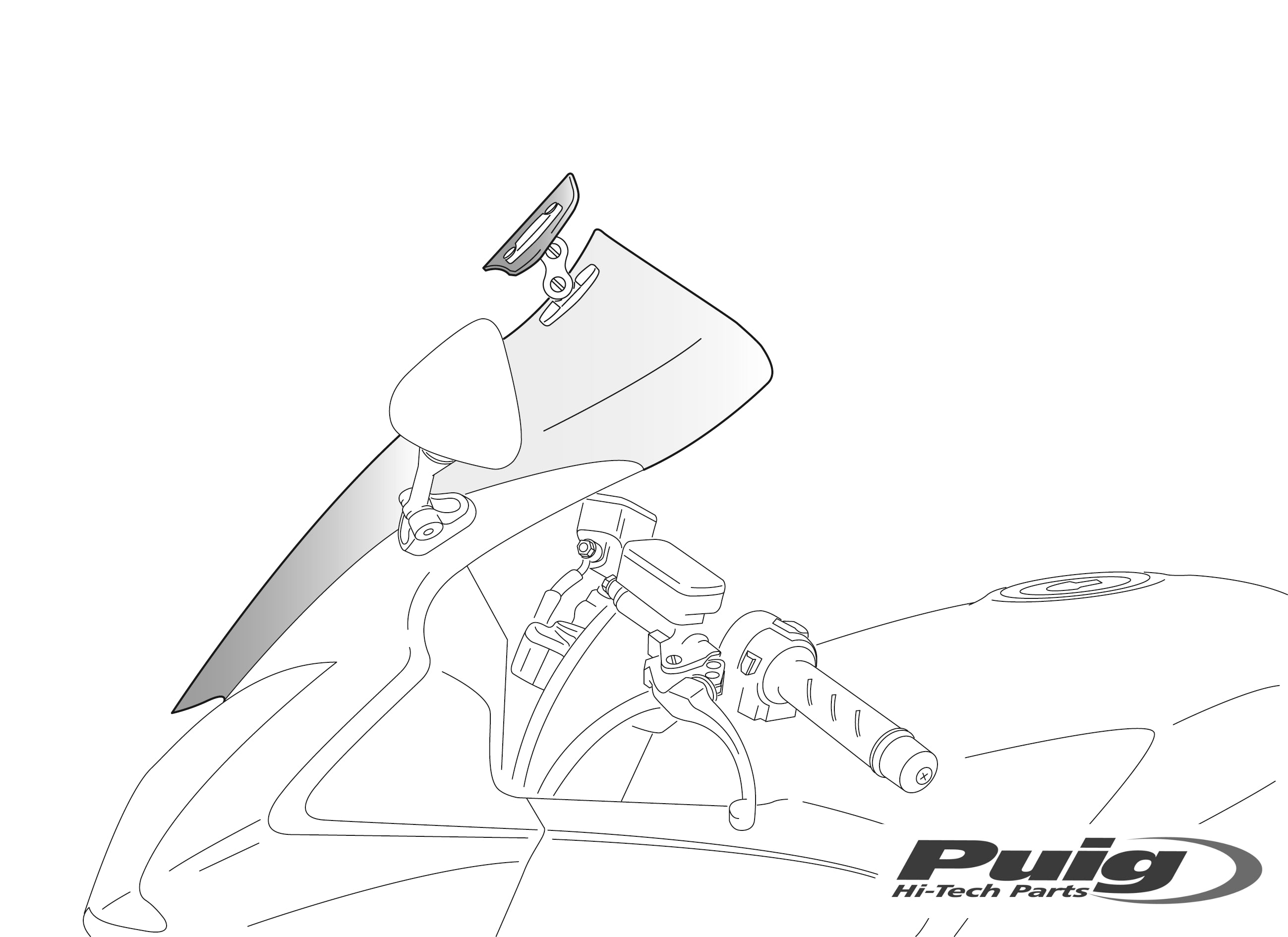 Puig Touring Shields W/Visor Yamaha Fz1 Fazer 06-16'