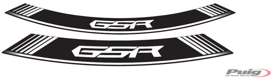 Puig Kit 8 Rim Strips Gsr C/White