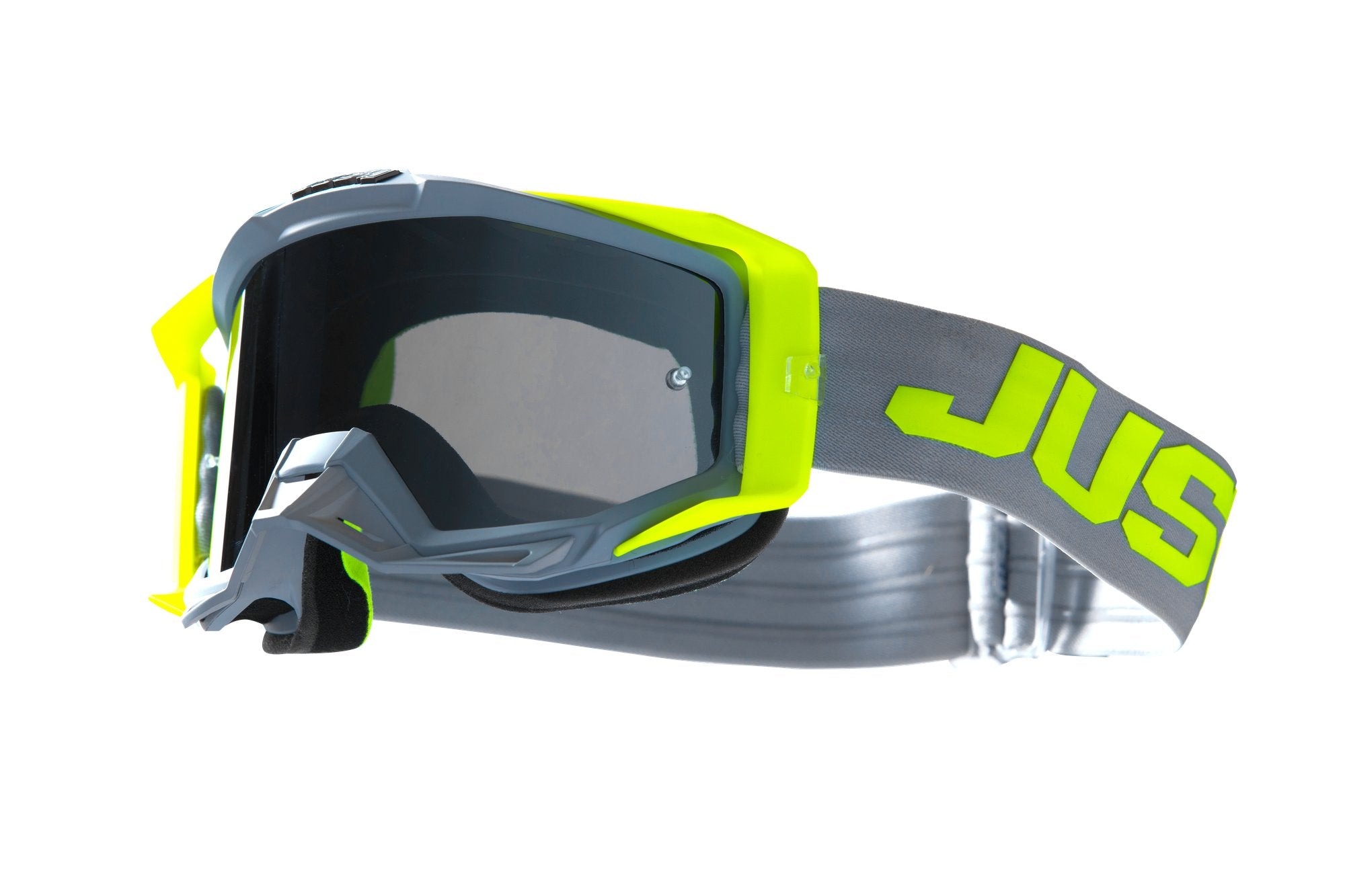 Just1 Goggle Iris 2.0 Logo Harmaa - Keltainen Fluo Peili Hopea Linssi