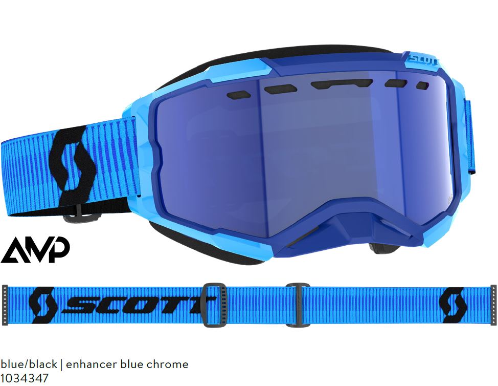 Scott Goggle Fury Snow Cross blue/black / enhancer blue chrome