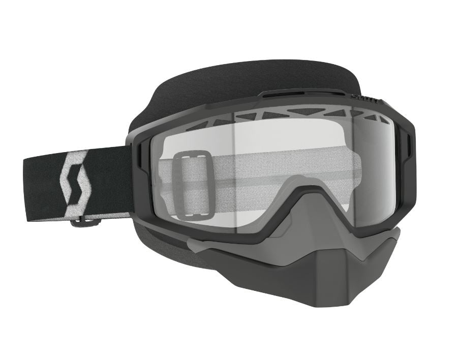 Scott Goggle Split OTG Snow Cross black/white / clear