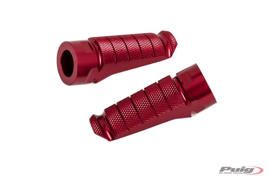 Puig Pair Footrests Hi-Tech Racing Right/Left C/Red