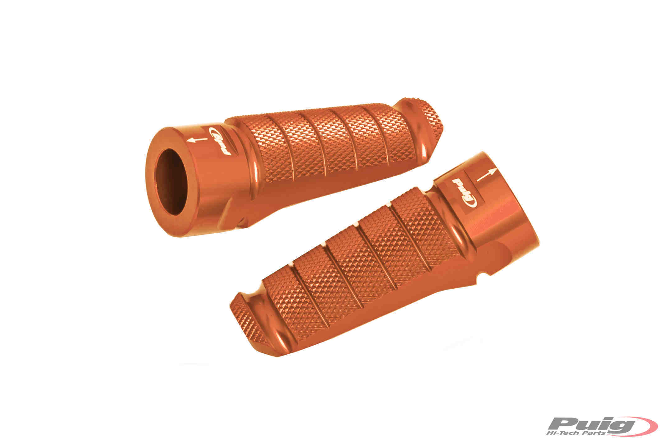 Puig Pair Footrests Hi-Tech Racing Right/Left C/Orange