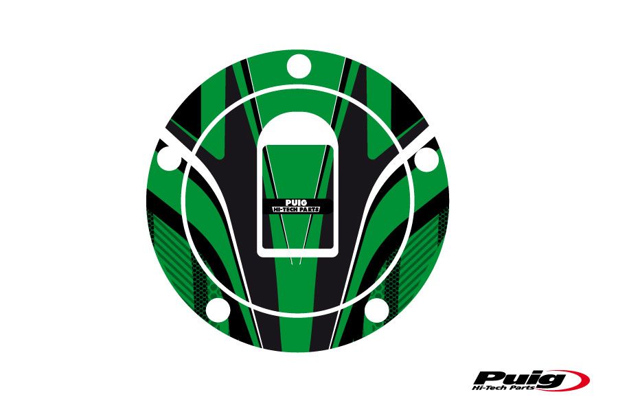 Puig Fuel Cap Cover Radical Kawasaki C/Green