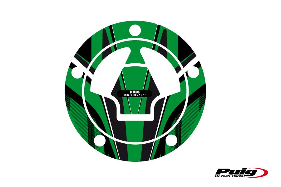 Puig Fuel Cap Cover Radical Kawasaki C/Green